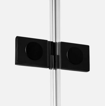 Душевой уголок New Trendy Avexa Black 100x70 R EXK-1585 профиль Черный стекло прозрачное — фото 8, Квадратные душевые уголки