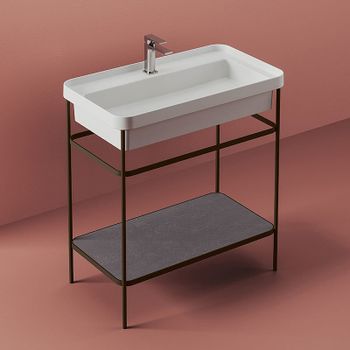 Консоль под раковину Artceram Fuori 80 ACA057 56 Moka — фото 1, Консоли для раковины