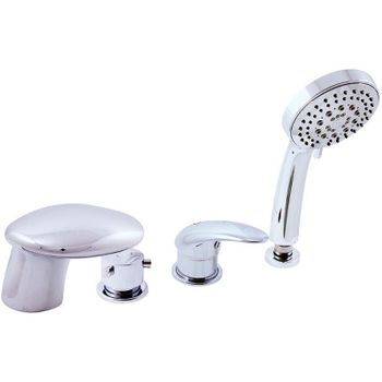 Смеситель на борт ванны Rav Slezak Dunaj D471.5P Хром — фото 1, Смесители на борт ванны