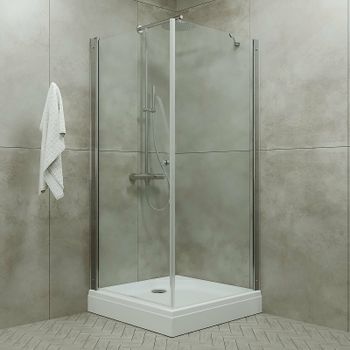 Душевой уголок Triton Форта-Хром 90х90 Щ0000053344 профиль Хром стекло прозрачное — фото 1, Квадратные душевые уголки