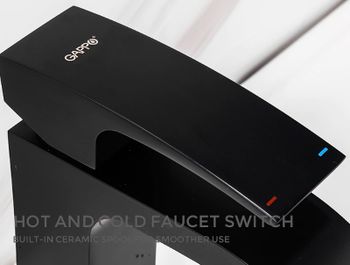 Смеситель для раковины Gappo G07-6 G1007-6 Черный матовый — фото 3, Смесители для раковины