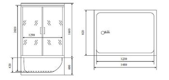 Душевой бокс Timo Lux 148x82 TL-1505 с гидромассажем — фото 21, Душевые боксы