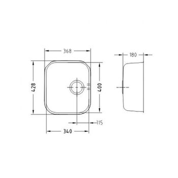 Кухонная мойка Alveus Variant 40 SAT-90 340x400x180 1009392 Сатинированная сталь — фото 3, Кухонные мойки