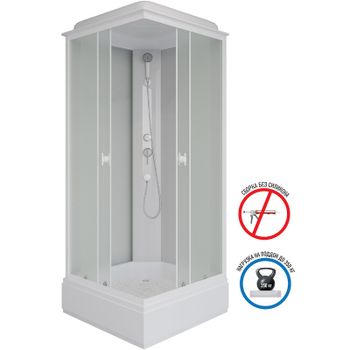 Душевая кабина Niagara Promo 80x80 P80/26Q/MT без гидромассажа — фото 3, Душевые кабины