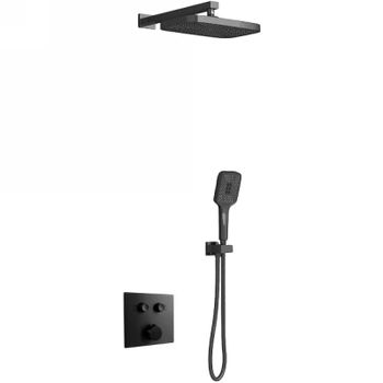 Душевая система Vincea VSFW-4211GM Вороненая сталь — фото 1, Встраиваемые душевые комплекты