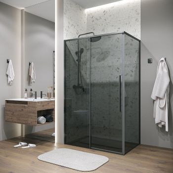 Душевой уголок Grossman Galaxy 100х70 120.K33.01.1070.42.10 профиль Графит сатин стекло тонированное — фото 1, Прямоугольные душевые уголки