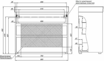 Тумба под раковину Aquanet Nova Lite 100 302480 Дуб рустикальный — фото 10, Тумбы под раковину