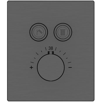 Душевая система Vincea Inspire VSFW-3I21T2GM с термостатом Вороненая сталь — фото 4, Встраиваемые душевые комплекты