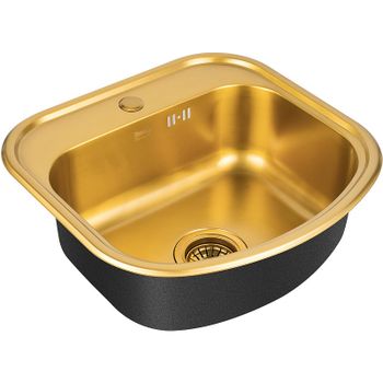 Кухонная мойка ZorG PVD Bronze 47 SZR 4749 BRONZE Бронза — фото 1, Кухонные мойки