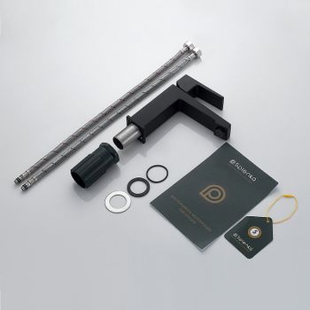 Смеситель для раковины Splenka S01.10.06 Черный матовый — фото 11, Смесители для раковины