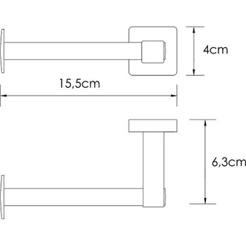Держатель туалетной бумаги WasserKRAFT Rhin K-8796 Хром — фото 3, Держатели туалетной бумаги
