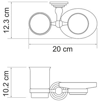 Товар: Стакан для зубных щеток с мыльницей WasserKRAFT Ammer K-7026 Хром матовый - фото 3 Стакан для зубных щеток с мыльницей WasserKRAFT Ammer K-7026 Хром матовый — фото 3, Стаканы для зубных щеток