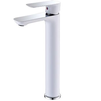 Смеситель для раковины Abber Weiss Insel AF8011W Белый-хром — фото 1, Смесители для раковины