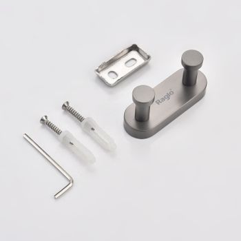 Вешалка для полотенец Raglo R300.052.09 Графит — фото 8, Крючки для полотенец