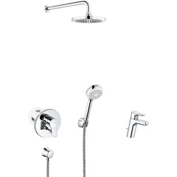 Комплект смесителей Kludi Pure Easy 376300565 Хром — фото 2, Готовые комплекты для ванной комнаты