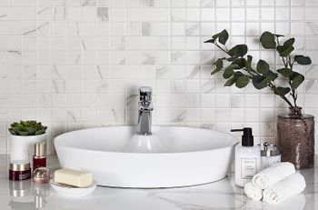 Керамическая мозаика StarMosaic Homework Carrara Matt PMWB82223 30,6x30,6 см — фото 5, Мозаика