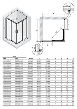 Душевой уголок New Trendy Prime Black 90х110 D-0314A/D-0319A профиль Черный стекло прозрачное — фото 9, Прямоугольные душевые уголки
