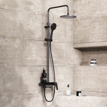 Душевая система Damixa Jupiter 977730300 Черная матовая — фото 6, Душевые стойки