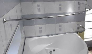 Карниз для ванны Bas 160 КЗ00006 Хром — фото 2, Карнизы для ванной