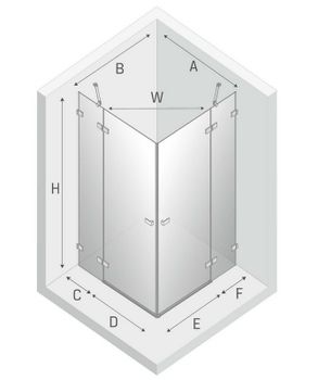 Душевой уголок New Trendy Avexa Black 100x120 EXK-1619 профиль Черный стекло прозрачное — фото 12, Прямоугольные душевые уголки