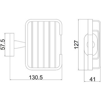 Мыльница Belz B900 B90002-1 Хром — фото 2, Мыльницы