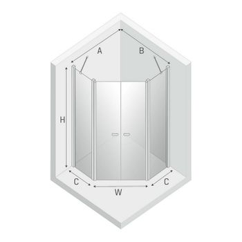 Душевой уголок New Trendy New Soleo Black 90х90 K-0617 профиль Черный стекло прозрачное — фото 7, Душевые уголки трапеция