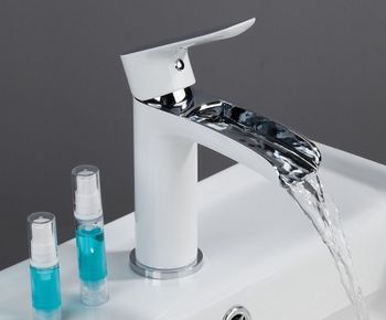 Смеситель для раковины Gappo G48 G1048-8 Белый Хром — фото 3, Смесители для раковины