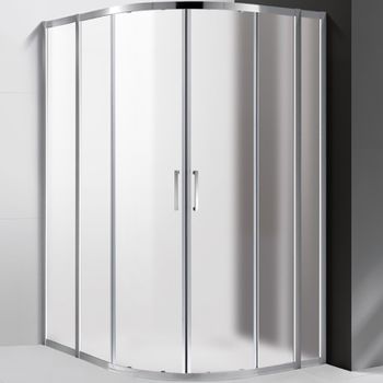 Душевой уголок Cezares Molveno RH-22 130х120 MOLVENO-RH-22-130/120-P-Cr профиль Хром стекло рифленое — фото 1, Асимметричные душевые уголки