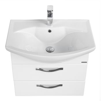 Тумба под раковину Aquaton Ария 50 М 1A140001AA010 подвесная Белая — фото 2, Тумбы под раковину