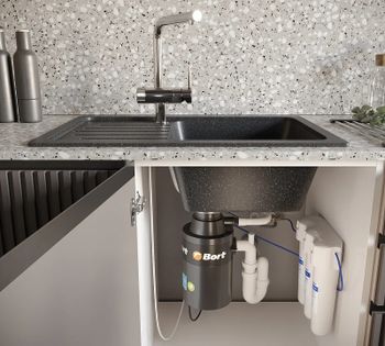 Кухонная мойка Domaci Бьелла DMC-76 DMC-76-308 Черная — фото 6, Кухонные мойки