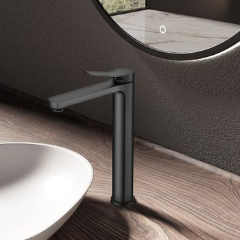 Смеситель для раковины Vincea Arco VBF-4AR02MB Черный матовый — фото 2, Смесители для раковины