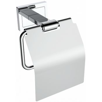 Держатель туалетной бумаги CeramaLux Gamma 12307 с крышкой Хром — фото 1, Держатели туалетной бумаги