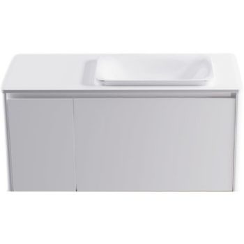 Тумба под раковину Astra Form Капелла 80 03110007 подвесная Белая — фото 2, Тумбы под раковину