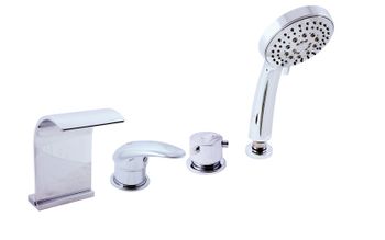 Смеситель на борт ванны Rav Slezak Dunaj D467.5P Хром — фото 1, Смесители на борт ванны