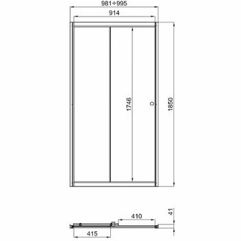 Душевая дверь Triton Слайд 100 Щ0000038519 профиль Белый стекло прозрачное с рисунком — фото 10, Раздвижные душевые двери