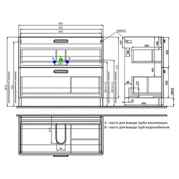 Тумба с раковиной Iddis Brick 100 BRI10WFi95K Белая — фото 10, Тумбы с раковиной