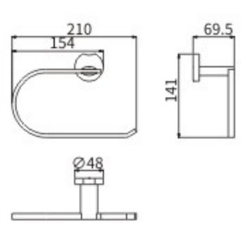 Держатель бумажных полотенец CeramaLux Loft 53906 Хром — фото 2, Полотенцедержатели
