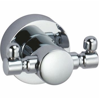 Двойной крючок WasserKRAFT Donau K-9423D Хром — фото 1, Крючки для полотенец