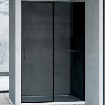 Душевая дверь Vincea Slim Soft 120 VDS-1SS120CGB профиль Черный стекло тонированное — фото 1, Раздвижные душевые двери