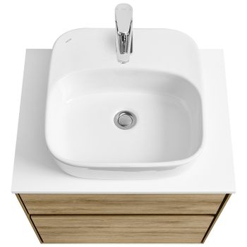 Тумба под раковину Aquaton Либерти 60 1A279401LYC70 подвесная Дуб эльвезия — фото 11, Тумбы под раковину