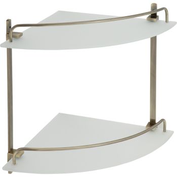 Стеклянная полка Veragio Gifortes VR.GFT-9032.BR угловая Бронза — фото 1, Полки для ванной и душа