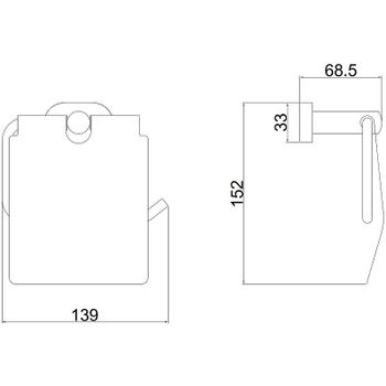 Держатель туалетной бумаги Belz B900 B90003 с крышкой Хром — фото 2, Держатели туалетной бумаги