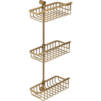 Полка корзина Migliore Complementi 22028 Бронза — фото 1, Полки для ванной и душа