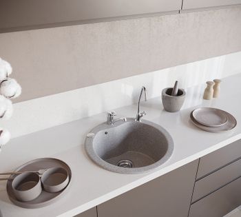 Кухонная мойка Domaci Бьелла DMC-08S GWS-08S-310 Серая — фото 2, Кухонные мойки