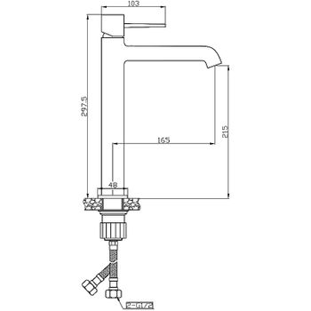 Смеситель для раковины Orange Karl M05-121w Белый — фото 9, Смесители для раковины