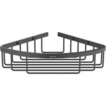 Полка корзина Aquatek AQ4906MB угловая Черная матовая — фото 1, Полки для ванной и душа