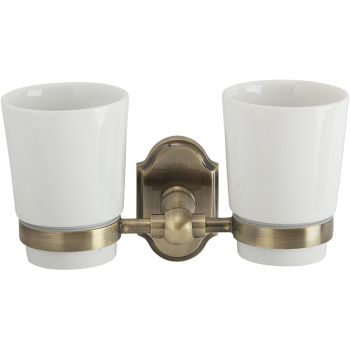 Стакан для зубных щеток Veragio Stanford VR.STD-7742.BR двойной Бронза — фото 1, Стаканы для зубных щеток