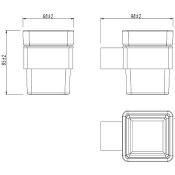 Стакан для зубных щеток Lemark Smooth Line 9732014 Черный матовый — фото 4, Стаканы для зубных щеток
