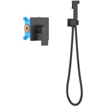Гигиенический душ со смесителем Aquatek Лира AQ1419MB Черный матовый — фото 1, Гигиенические души