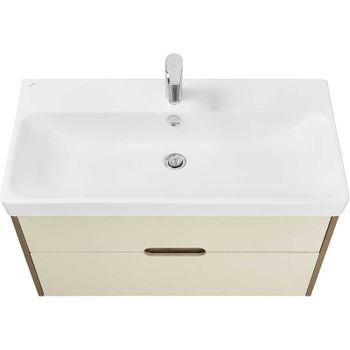 Тумба под раковину Aquaton Оливия 90 1A254401OLVG0 подвесная Бежевый Дуб велл — фото 3, Тумбы под раковину